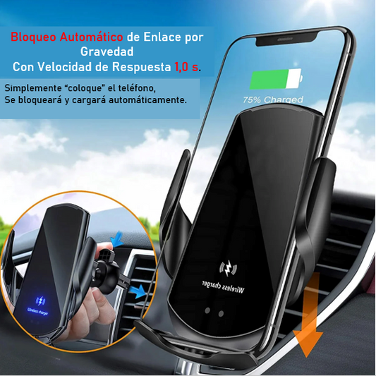 Soporte de Celular con Sensor y Carga Inalámbrica