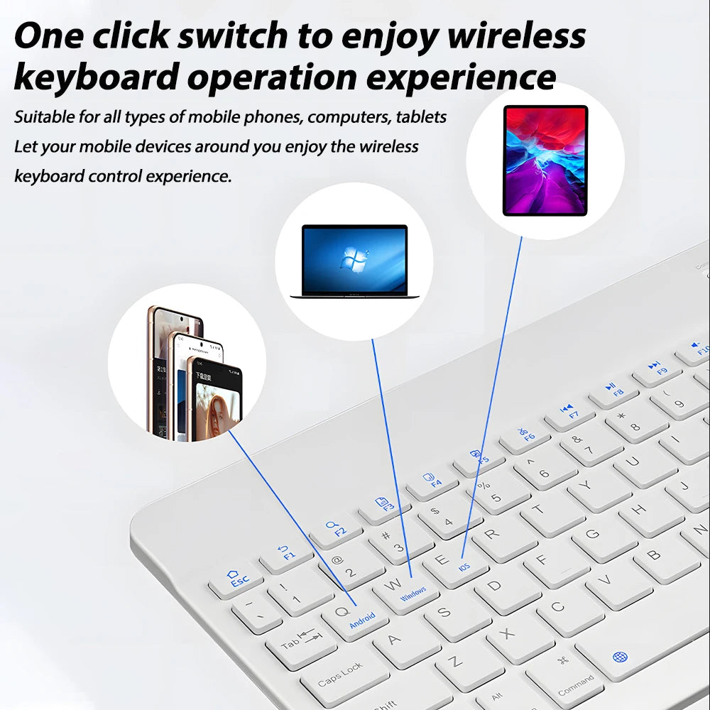 Llegó el Súper Kit: Mini Teclado Bluetooth Inalámbrico + Mouse para tu Celular o Tablet ⌨️ +🖱️