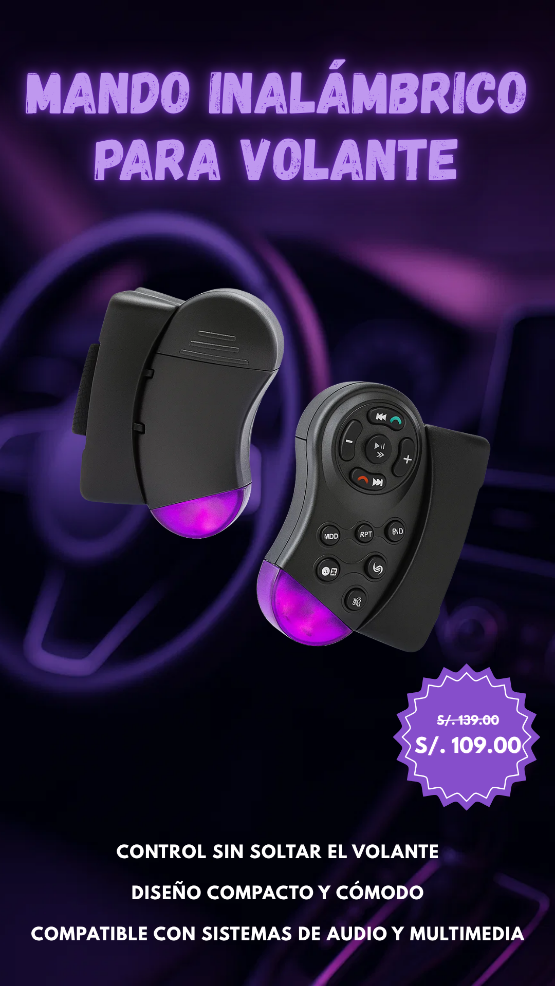 Mando Inalámbrico Para Volante