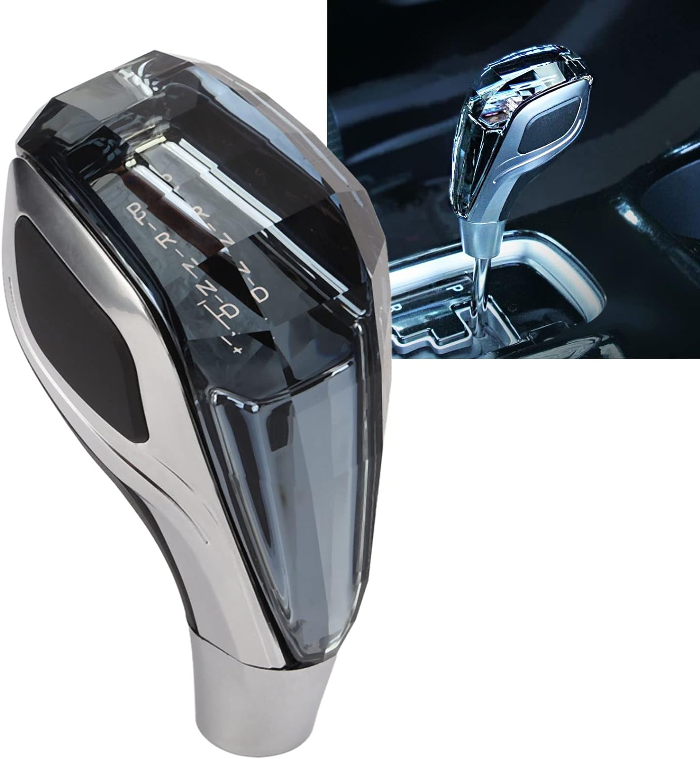 Perilla de Cristal Universal con luces LED para Auto