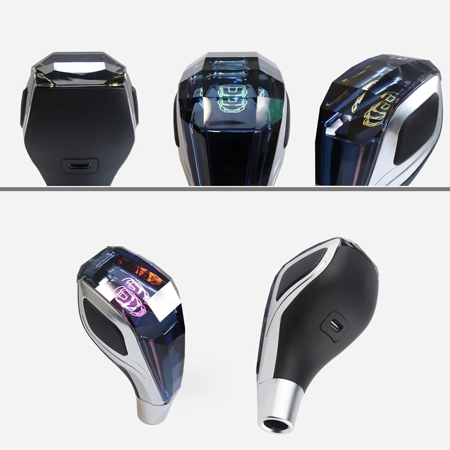 Perilla de Cristal Universal con luces LED para Auto