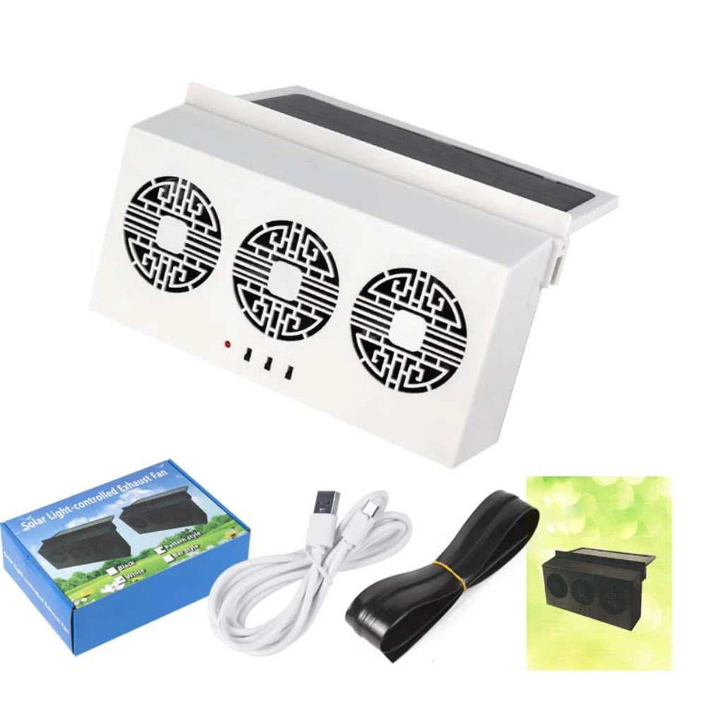 Extractor de Aire Caliente con Panel Solar para Auto