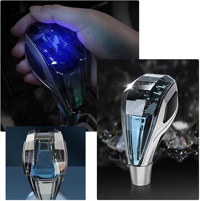Perilla de Cristal Universal con luces LED para Auto