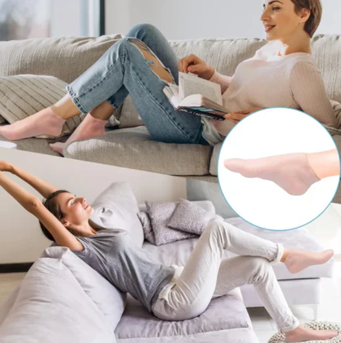 Calcetines Hidratantes de Silicona - Pack de 2 pares