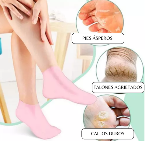 Calcetines Hidratantes de Silicona - Pack de 2 pares