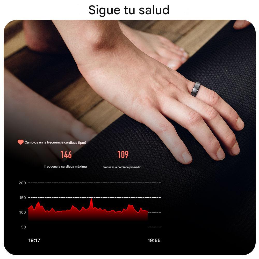 💍 Anillo Inteligente Monitor de Oxígeno, Salud, Sueño, Ritmo Cardíaco