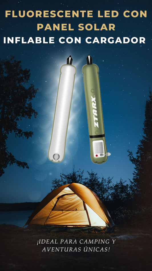 Novedoso Fluorescente LED Solar Inflable con Cargador