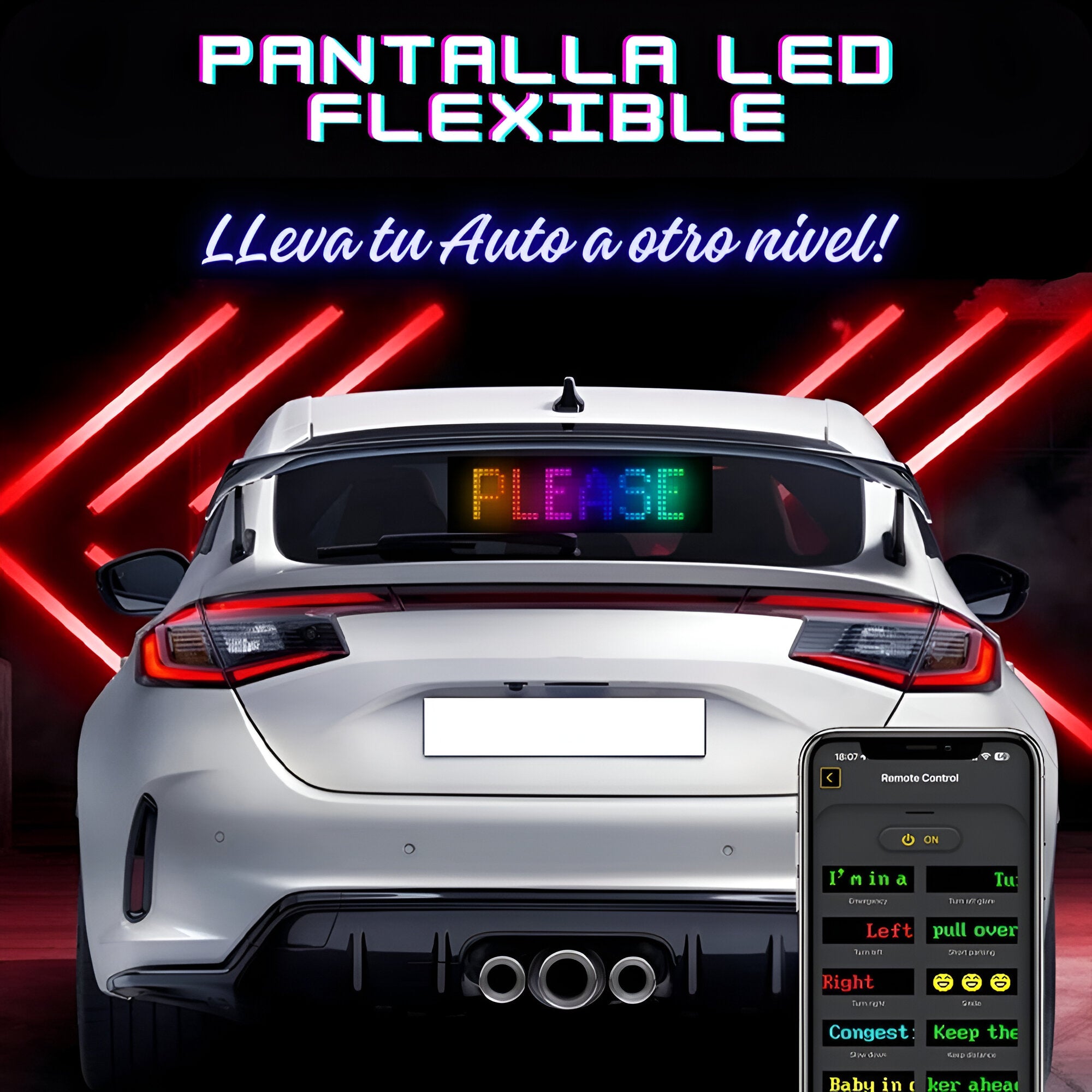 Pantalla LED interactiva para negocio o auto