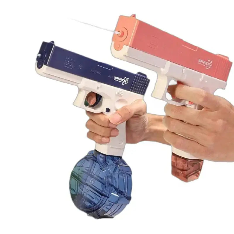 COMBO REFRESCA TU VERANO : Pistola de Agua GLOCK  +  Bazooka de Burbujas de Luces Antiderrame